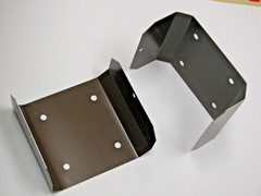 Package of 2 – Sears 2″ x 3” Inch Hidden Gutter Downspout Clips ~ Brown Aluminum