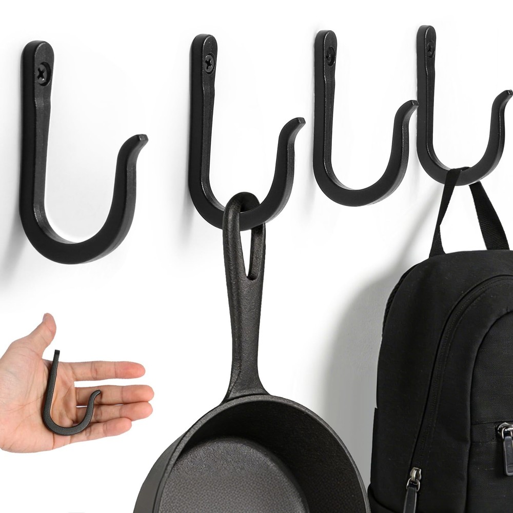 Xhipy 5 Pack Heavy-Duty Wall Hooks Decorative Coat Hookshooks For Hanging Cast