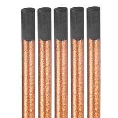 5Pcs 10mm 355mm Gouging Carbon Electrode Rod Copper Coated for DIY