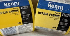 Henry Roof Repair Fabric 6 Rolls 4 X150’ NEW Flexible Roof Repair Kit