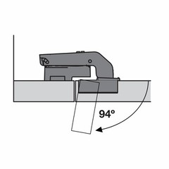 Hafele Nickel Plated 94° Salice Blind Corner Clip On Hinge – 1 Pair