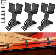 4×4 Heavy Duty Roof Riser Brackets Kit 3 Pcs Adjustable Angle Pergola Brackets 4