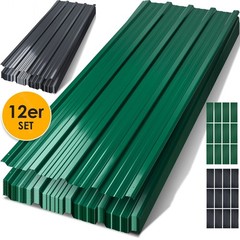 12 PCS Roof Panels Galvanized Steel Hardware Metal Roofing Sheets Wall Panels