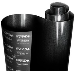 VViViD+ Ultra Gloss Black Metallic Diamond Crystal Vinyl Car Wrap (15ft x 59″)
