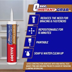 Loctite Power Grab Express Molding & Paneling Construction Adhesive, 9 1 Pack