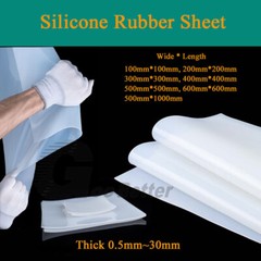 Clear Silicone Rubber Sheet Smooth Squares & Strips Thick 0.5mm~30mm All Sizes