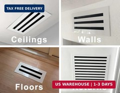 BUILDMART – 10×6 White Modern AC Vent Cover – Decorative Air Vent – Standard Lin