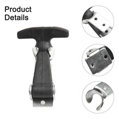 Sturdy Stainless Steel Rubber Hood Catch 4 7 Inch Flexible T Handle Hasp