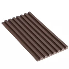 106 In. X 6 in X 0.5 In. Solid Wood Wall 7 Grid Cladding Siding Board in Driftwo
