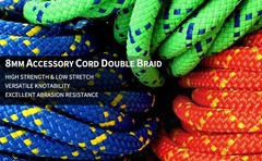 ZEPSEON 8mm Accessory Cord (5/16in) 10M(32ft) Prusik 32FT(10M), Green