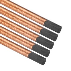 5Pcs 10mm 355mm Gouging Carbon Electrode Rod Copper Coated