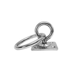 Stainless Steel 304 Square Swivel Pad Eye Plate W Ring 3/16″ Welded Formed 250LB