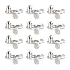 Shelf Support Peg 6mm L Support Cabinet Shelf Peg with Pin Silver 100pcs