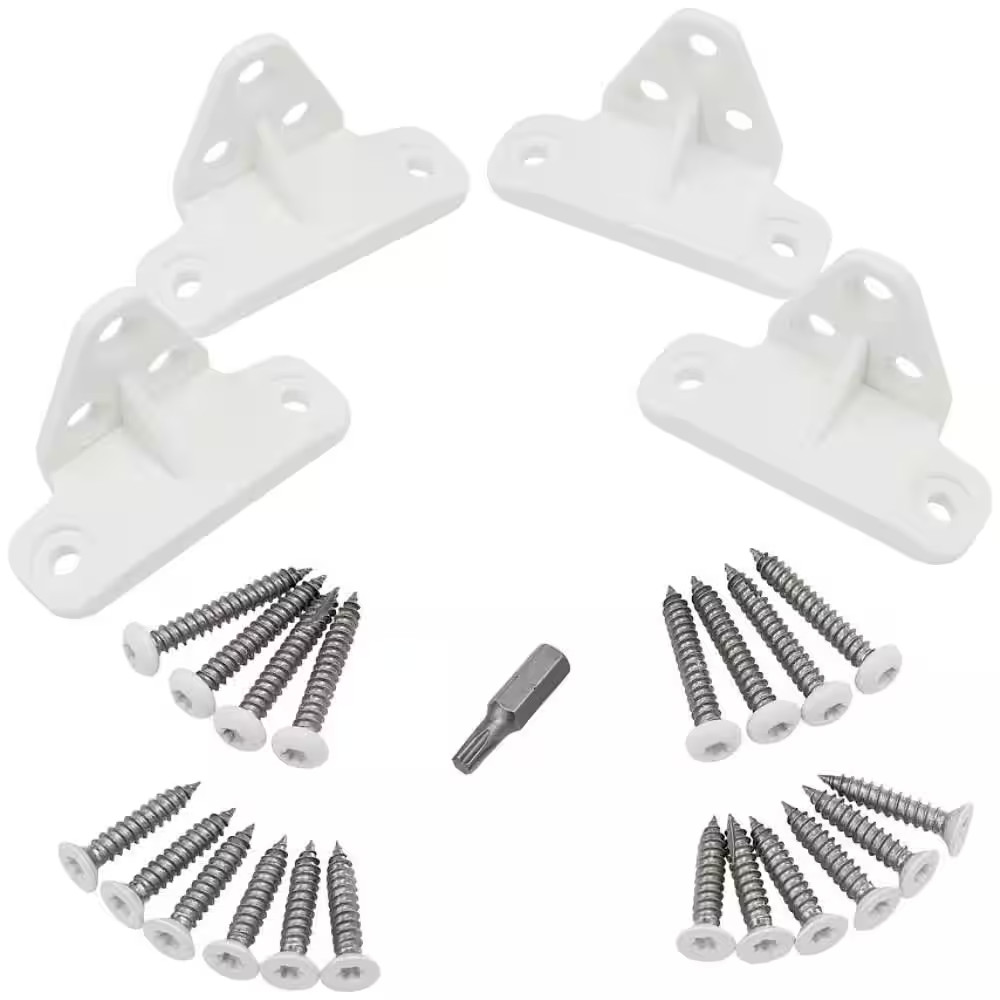 Armorguard Regency/Enclave White Nylon Line Rail Hardware Kit