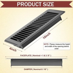 12 Pcs 4 x 10” Floor Vent Covers Heavy Duty Floor Register Metal Heat Vent C…
