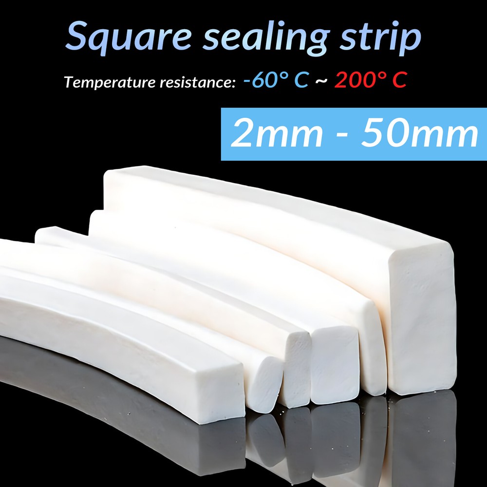 Silicone Rubber Sponge Strip Closed Cell Square Foam Backer Rod Seal 2mm – 50mm