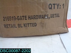UNBRANDED 216519 GATE HARDWARE KIT METAL, BLACK