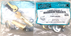 (2) CompX C8060-C413A Cam Lock 1 3/4″ Keyed Alike Bright Brass USA MADE