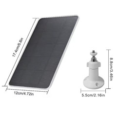 10W 5V USB-C Solar Panel for Security Camera and WiFi Doorbell