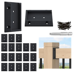 20Pcs Deck Railing Brackets Connectors Rail Support Kit for 2X4(1.5″×3.5″) Raili