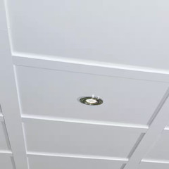Embassy Ceilings Finished White 2 Ft. X 2 Ft. Modern MDF Square Suspended Ceilin