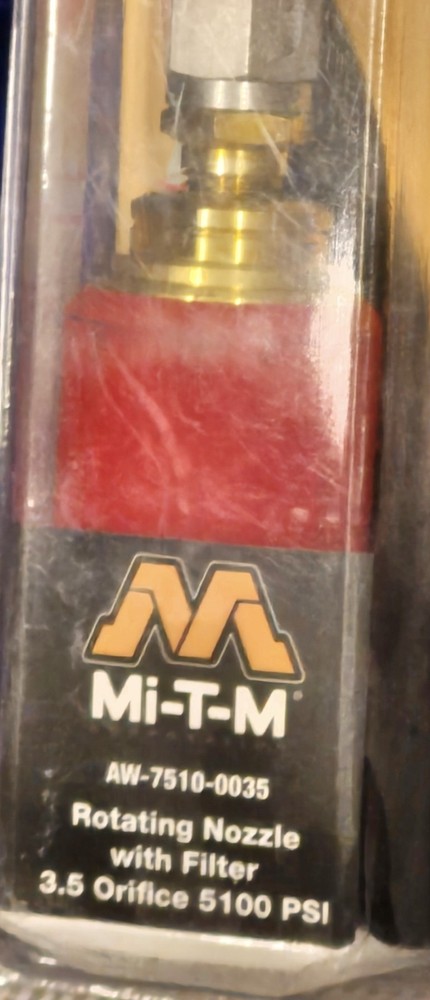 Mi-T-M AW-7510-0035 Rotating Pressure Washer Nozzle 5100psi Rated w/3.5 Orifice