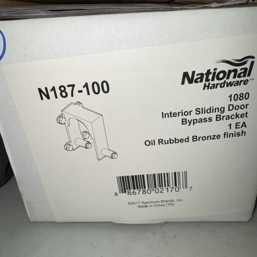 New National N187-100 Interior Sliding Door Bypass Bracket Oil Rubbed Bronze