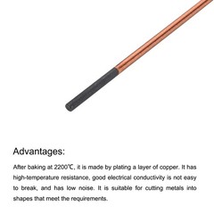 20pcs 4mmx355mm Carbon Arc Air Gouging Rods Copper Graphite Electrode Rods