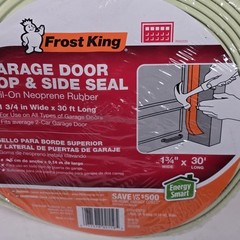 Garage Door Top & Side Weatherseal, 1-3/4″ W x 30′ L -SG30W White