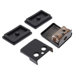 Glass Clamp Set of 8 Black 8-10mm Square For Glass Door Panel Mounting Hardware