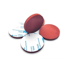 Red Solid Round Self Adhesive Rubber Pad Sealed Cushioning Sheet Dia 5mm – 100mm