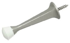 Doorstop, Wall-Mount, Rigid, Square, Satin Nickel, 3 In. – N331-363
