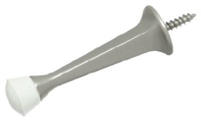 Doorstop, Wall-Mount, Rigid, Square, Satin Nickel, 3 In. – N331-363