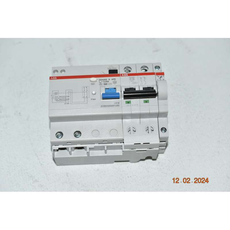 ABB DDA202 B APR +S202 D16 30mA Type B Single Phase Magnetic Differential