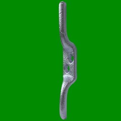 1x 125mm (5″ Inch) Galvanised Cleat Hook, Flag Pole Rope Halyard Washing Line