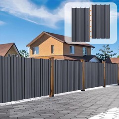 Heavy Duty Metal Roofing Panels – 20 Pcs Waterproof Galvanized Steel Grey 42.5×1