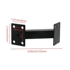 2 Pcs Black Handrail Brackets Stair Railing Bracket for Indoor Stairs Home