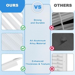 2-Pack Paintable Gable Vents – 12″ x 18″ Aluminum with Screen, Maximize Venti…