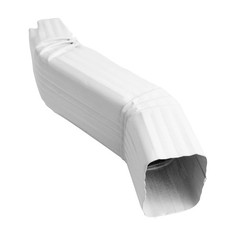 Gutter Downspout Offset White gloss Aluminum Gutter Downspout Elbow Extensions