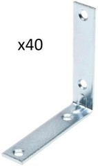 40 Everbilt 4″ Zinc Plated Corner Braces with Countersunk Holes No Screws 339725