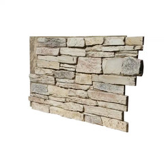 Ledge Stone 48 In. X 24.25 In. Polyurethane Interlocking Siding Panel in Frosted