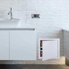 Suteck 14×14 inch Plumbing Access Panel Reinforced Plastic Wall Door White