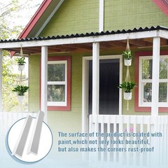 8 Pcs Aluminum Siding Corners 8 Inch Outside White Siding Corner Caps Smooth