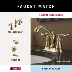 Delta Linden Hand Towel Holder Ring, Champagne Bronze Bathroom, Wall Mount