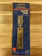 Hager 3″ Mending Plates 4 Per Package No 00448