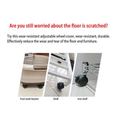 4 X Adjustable Tube Inserts End Caps Furniture Casters Wheels Castor Trolley