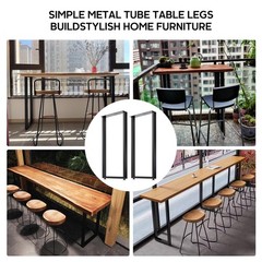 Whuangkaka 36 Inch Metal Bar Table Legs For Desk Dining Table Adjustable Feet