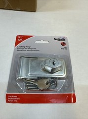 National Hardware N102-806 921 Keylocking Hasp, Steel, Zinc Plated, 3-1/2″