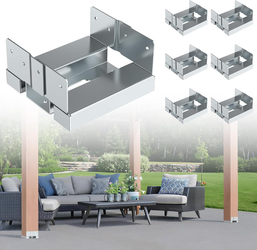 Galvanized Post Base for Concrete, Adjustable Aluminum-Zinc Plated Steel Deck Po