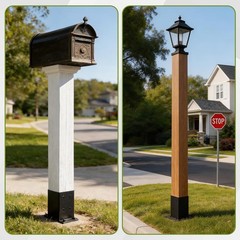 4 Pcs 4×4 Fence Post Anchor Ground Spike (Actual 3.6“x3.6”), Heavy-Duty 22″ P…